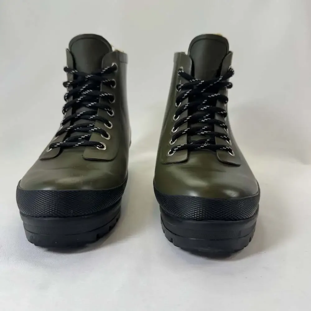 Chooka Redmond Hiker Waterproof Rain Boots Olive Green Lace Up Women’s Size 6
